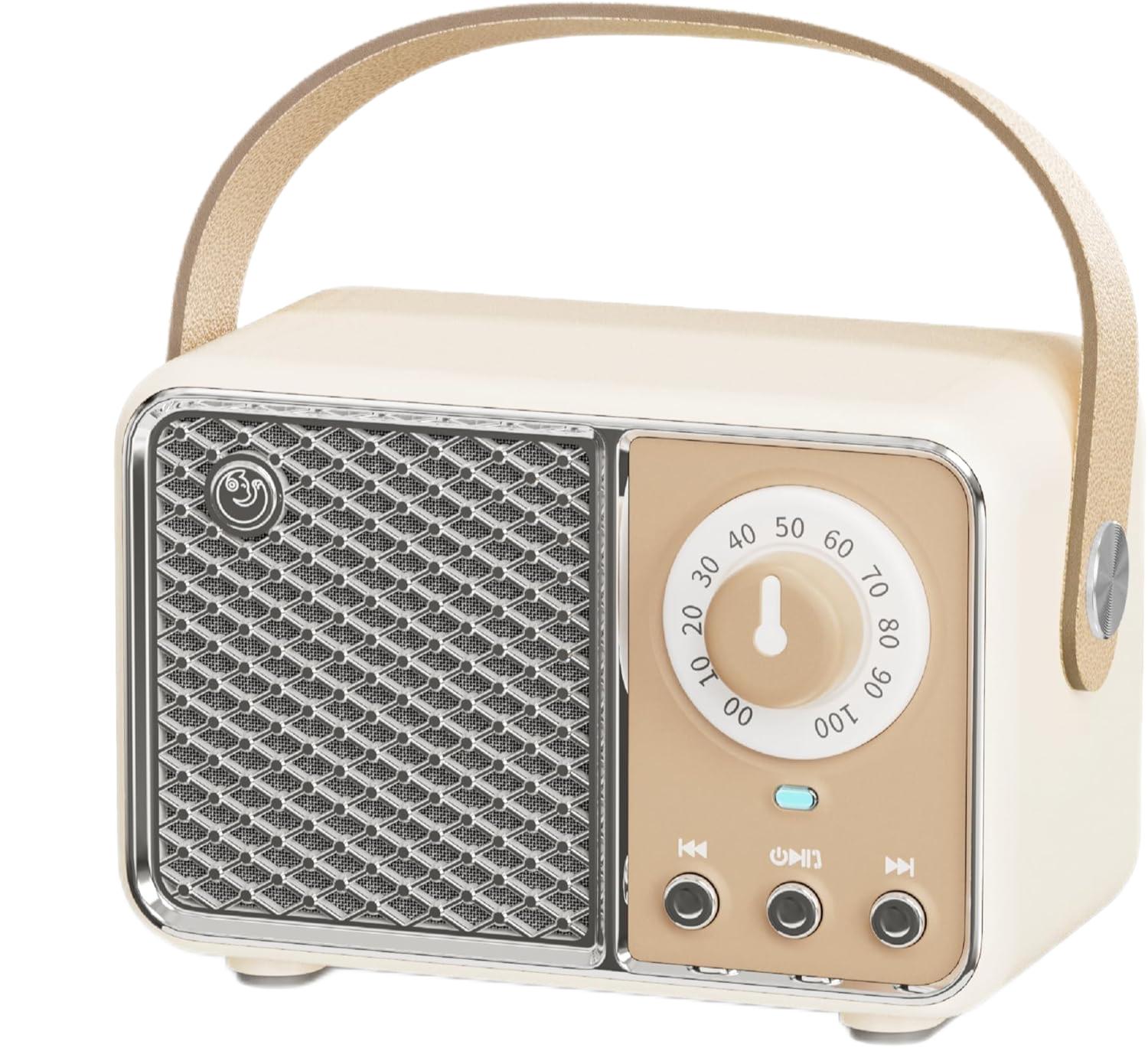 楽天市場】可愛い レトロ Bluetoothスピーカー つまみ型ボリューム無