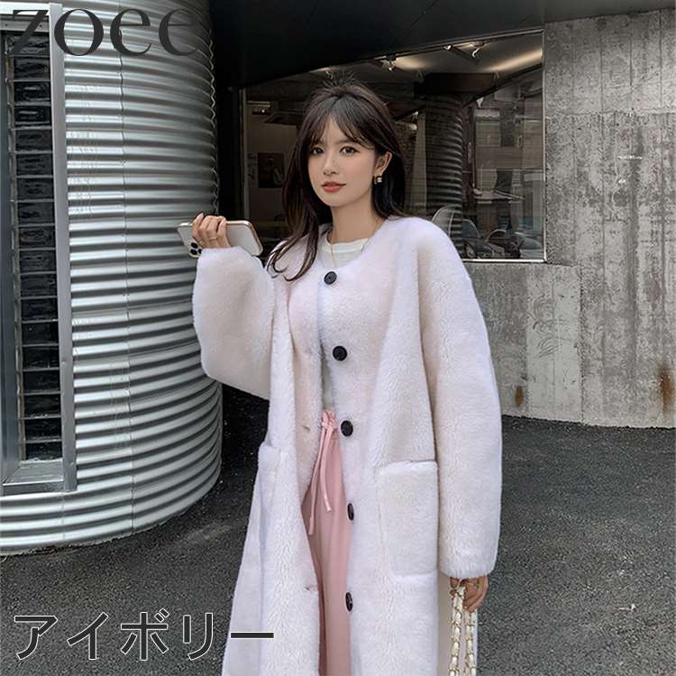 楽天市場】ノーカラーウールコート ウール100% レディース 秋冬