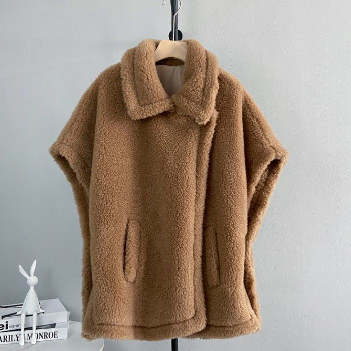 楽天市場】2023 AW ベア ムートン ポンチョ コート テディベアー