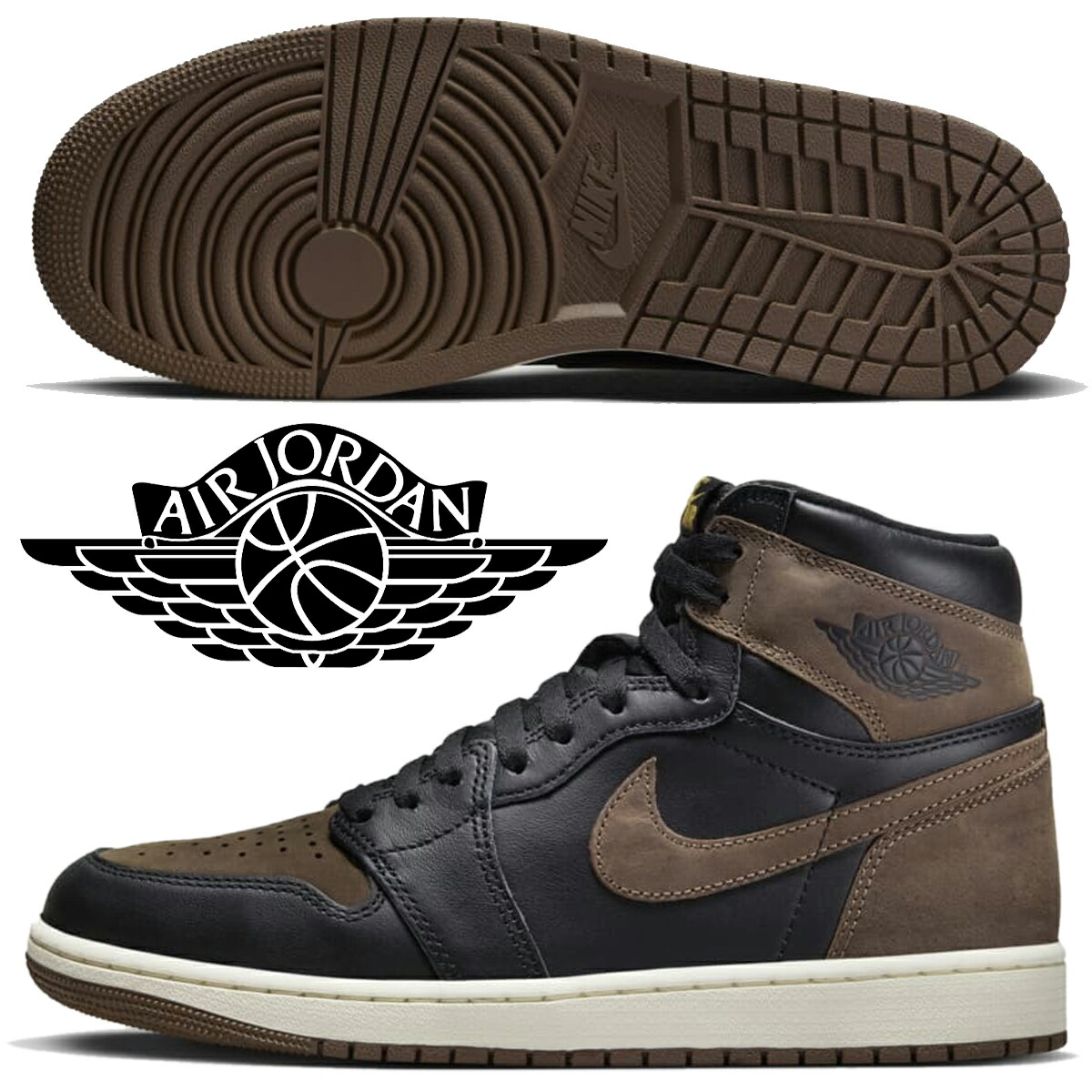 楽天市場】NIKE AIR JORDAN 1 HIGH OG black/metallic gold-palomino