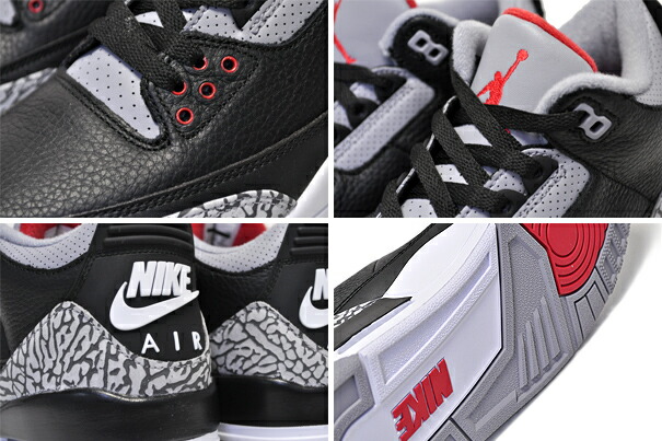 楽天市場】NIKE AIR JORDAN 3 RETRO OG “BLACK/CEMENT”black/fire red