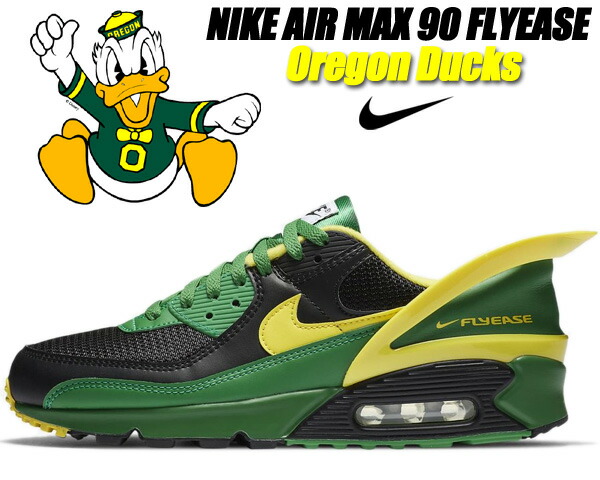 楽天市場】NIKE AIR MAX 90 FLYEASE Oregon Ducks black/yellow strike
