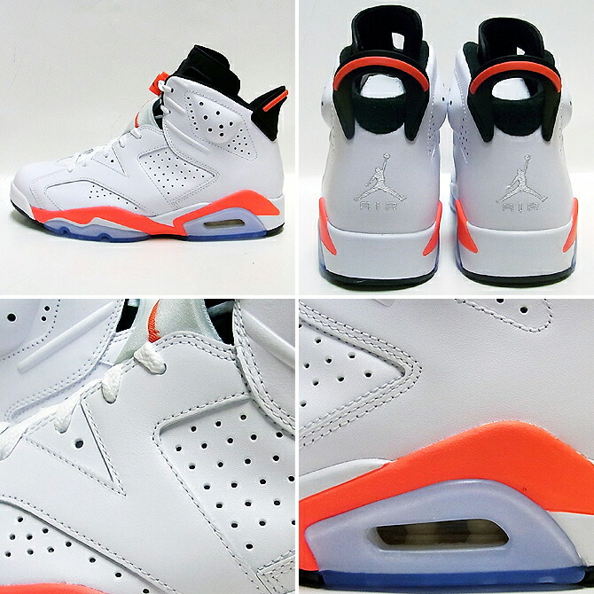 楽天市場】NIKE AIR JORDAN 6 RETRO white/infrared-black 384664-123