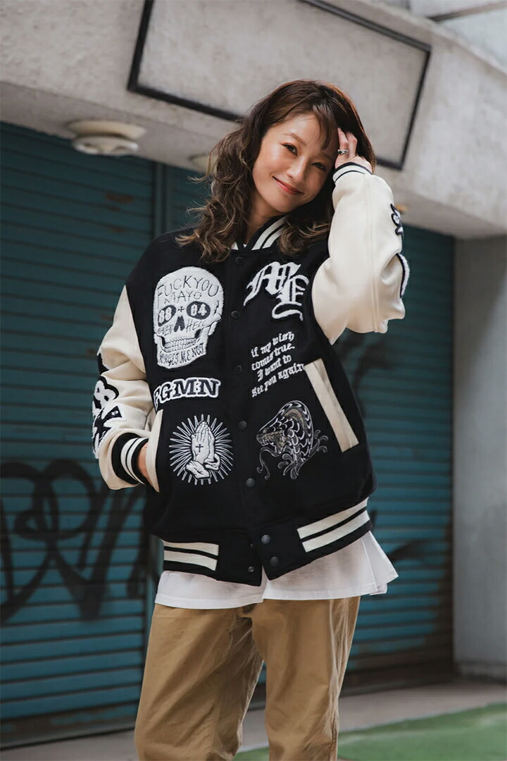 楽天市場】MAYO メイヨー MY FGMN EMBROIDERY STADIUM JKT 刺繍