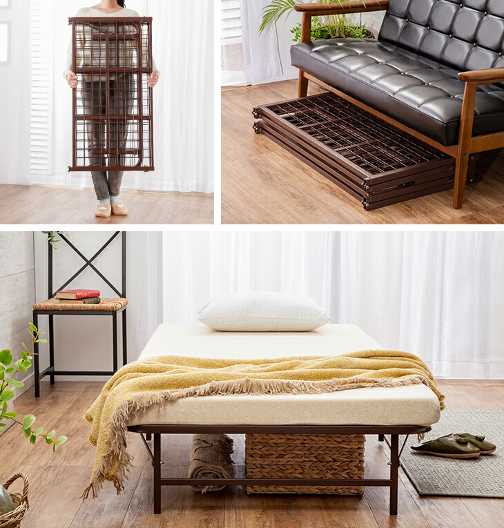 楽天市場】ベッド ベッドフレーム 折りたたみベッド シングル パイプ