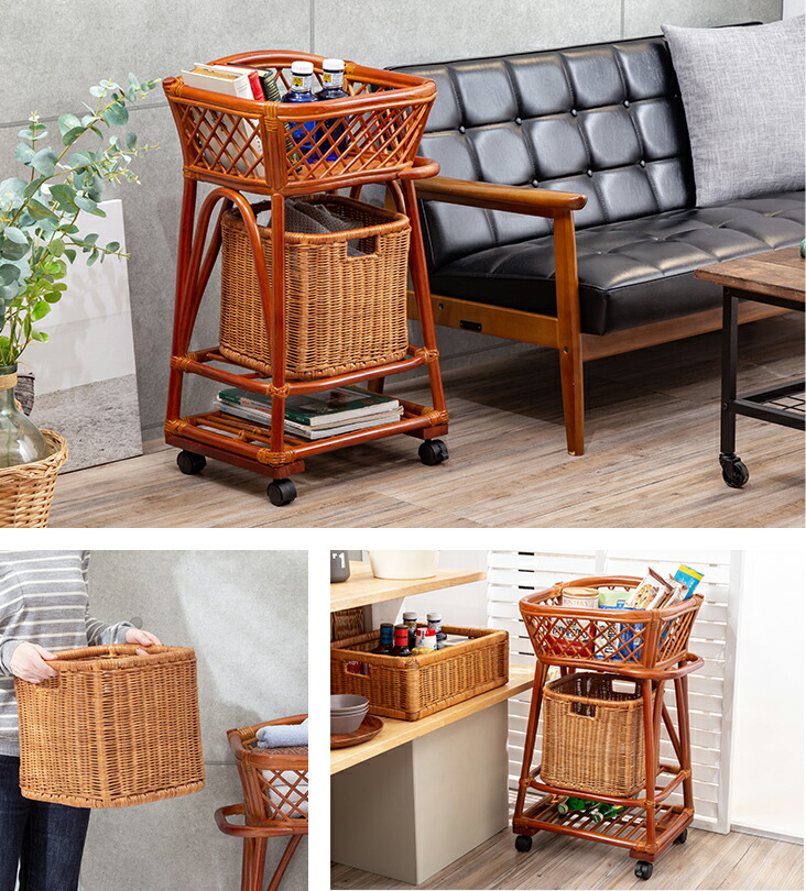 楽天市場】ラタン ランドリーラック ランドリーバスケット ランドリー