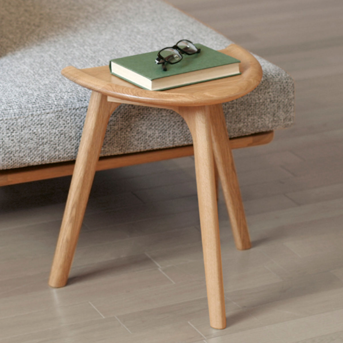 楽天市場】サイドテーブル 高さ44cm オーク 2台使用可能 HALVE （ 開梱