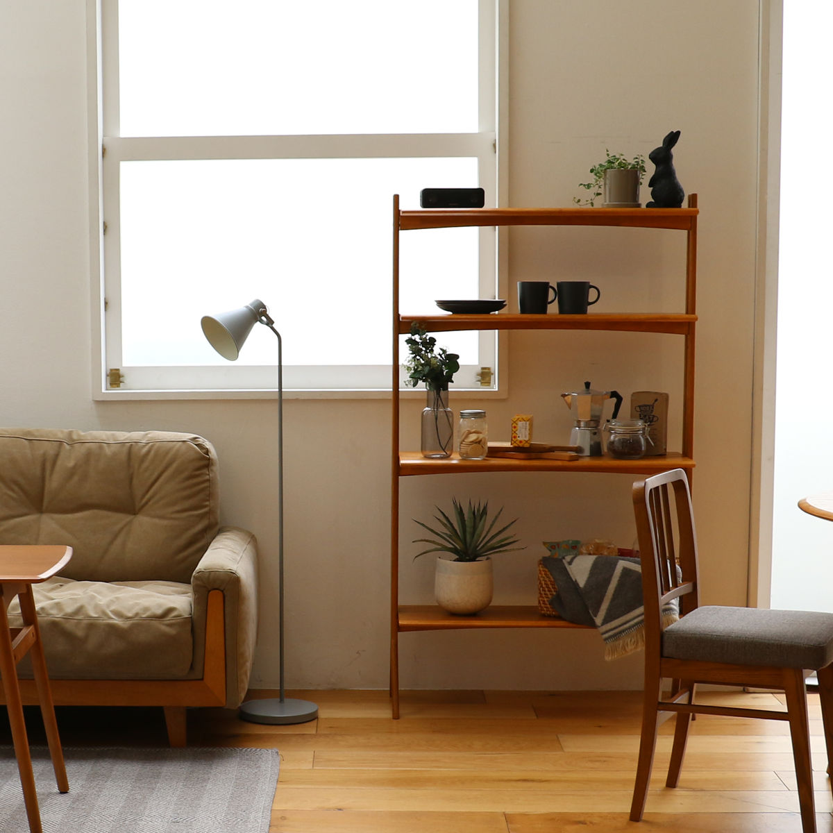 楽天市場】ディスプレイシェルフ 幅84.5cm 4段 可動棚 天然木 OAKER