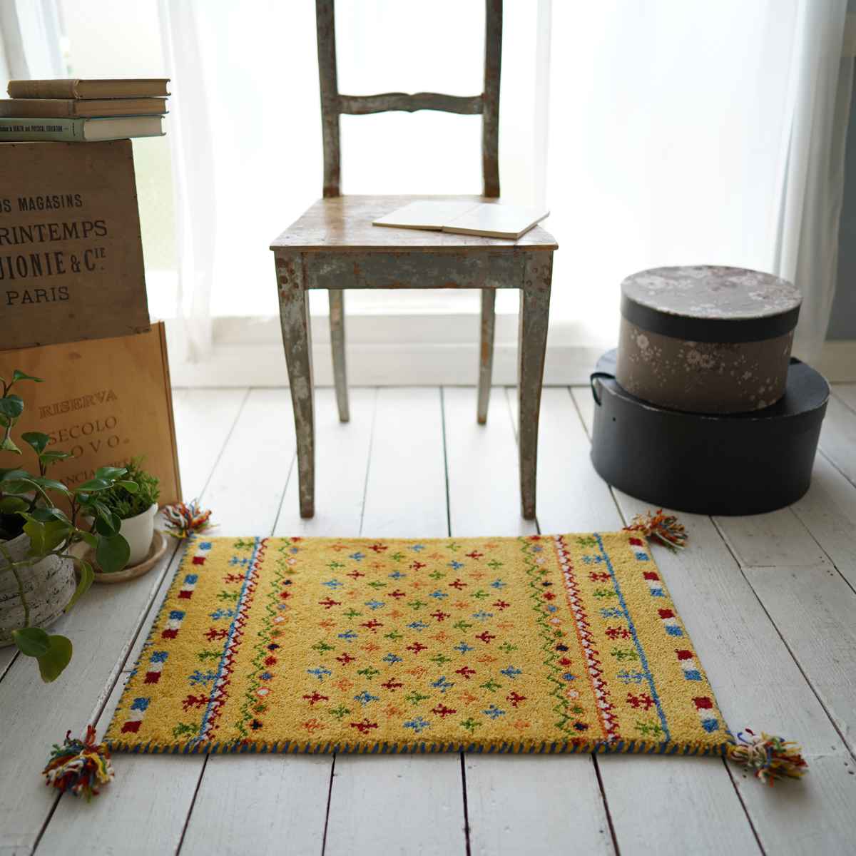 楽天市場】玄関マット 60×90cm 室内 手織り （ 玄関 マット 縦60 横90