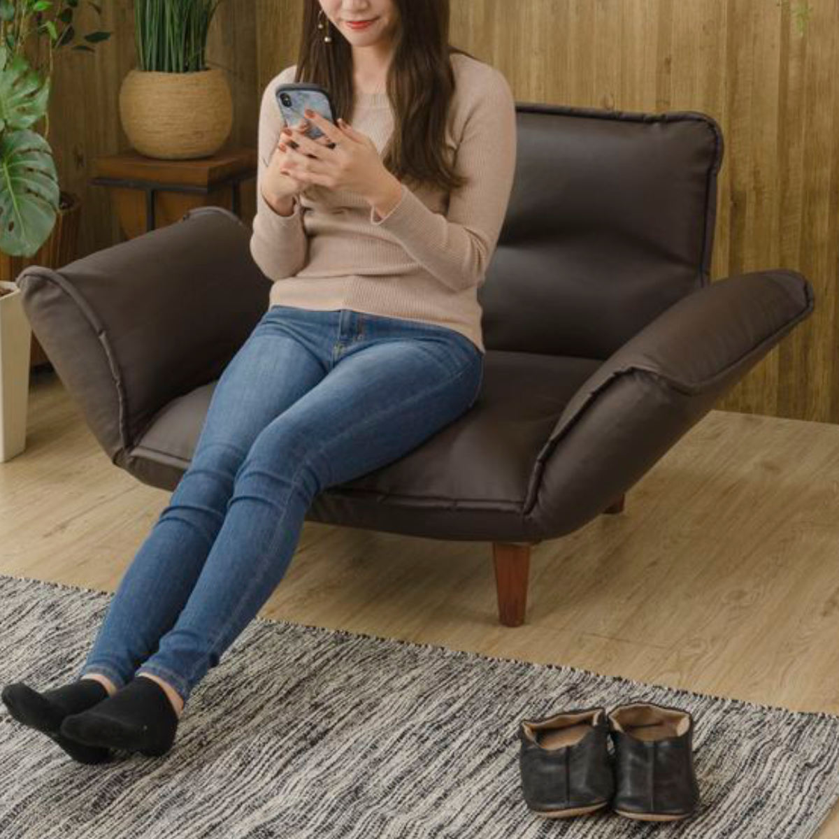 楽天市場】ソファ 1人掛け 幅88cm PVC （ ソファー コンパクト