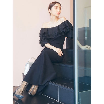 楽天市場】エイミーイストワール EIMY ISTOIRE オフショルフリルニット