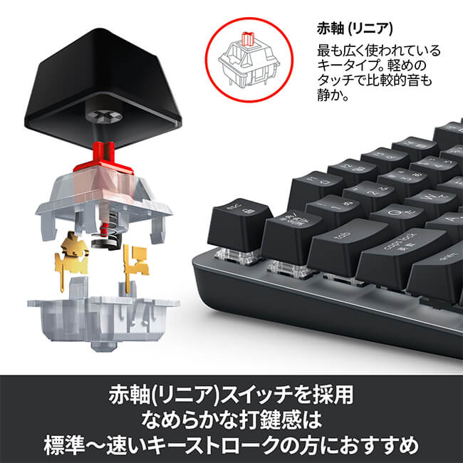 楽天市場】ロジクール 有線 メカニカルキーボード K835GPR K835OWR 赤