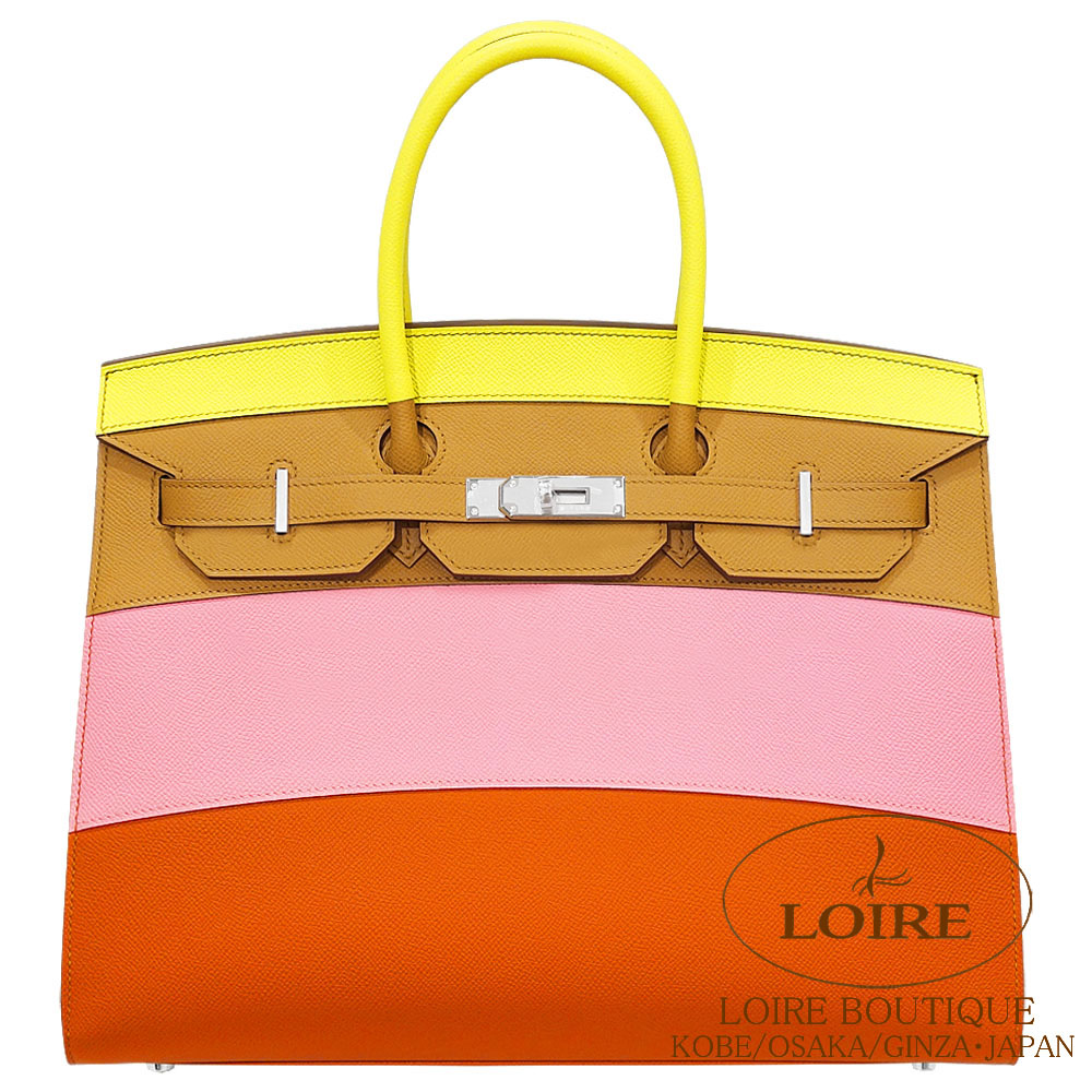 楽天市場】エルメス バーキン 35 セリエレインボー ライム×セサミ