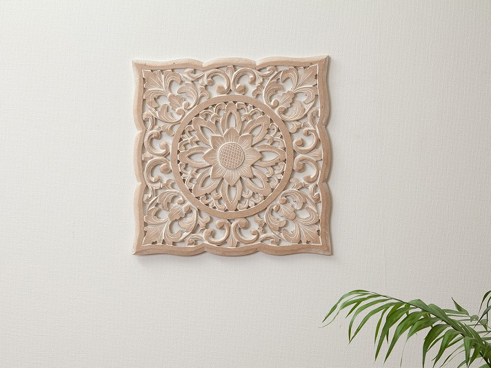 楽天市場】玄関 アジアン レリーフ ウッドカービング 壁掛けアート