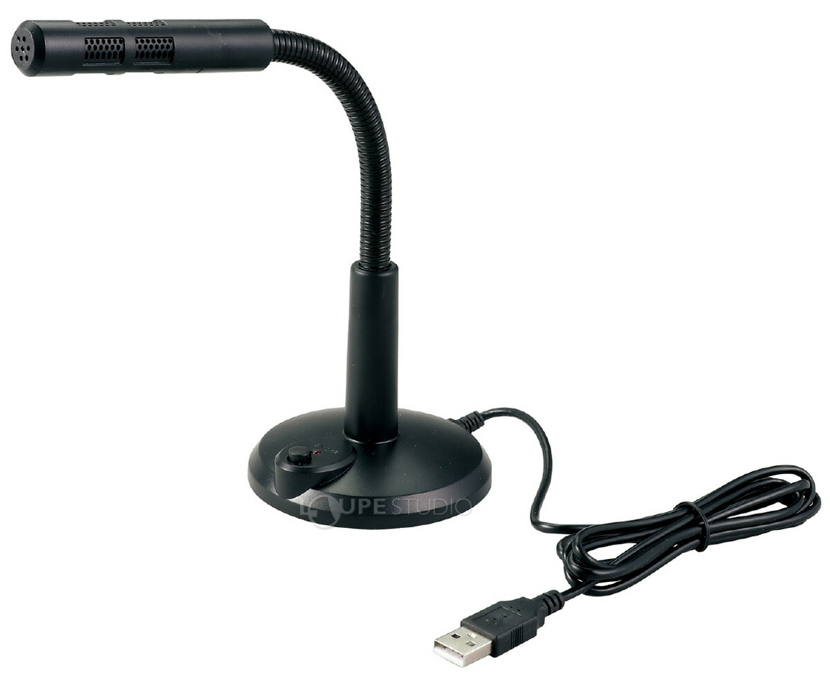 楽天市場】USB スタンドマイク[スイッチ付] WEBマイク 卓上 リモート
