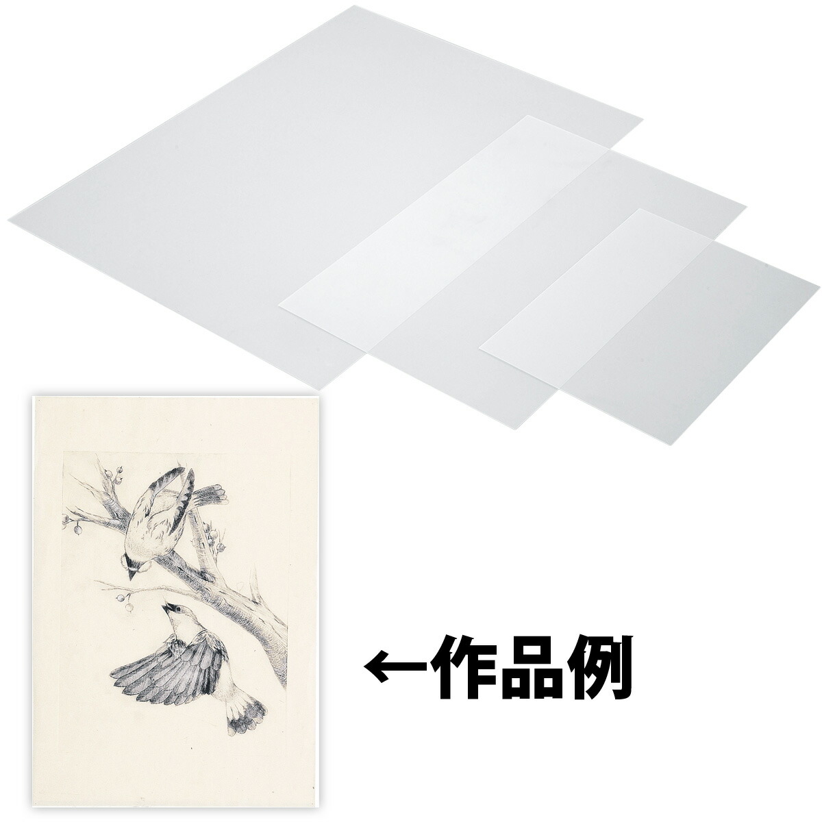 楽天市場】ドライポイント[凹版] マット半透明板 大[480x360x0.5mm