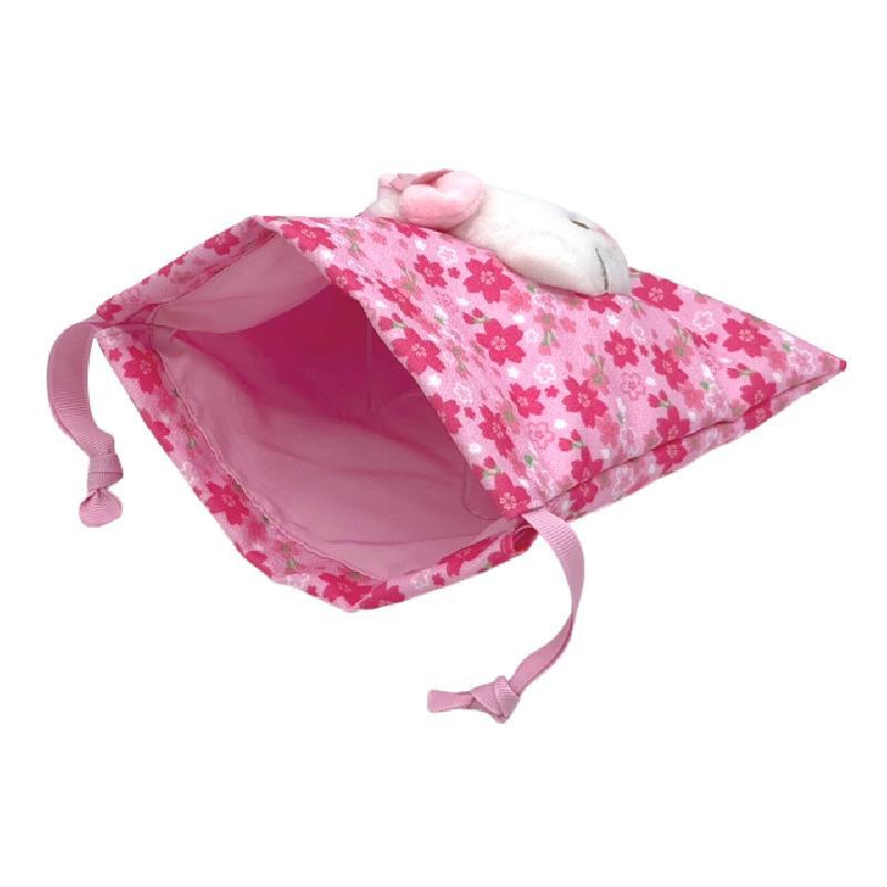 楽天市場】 ハローキティ 桜着物 ボアフェイス巾着 巾着袋 サンリオ