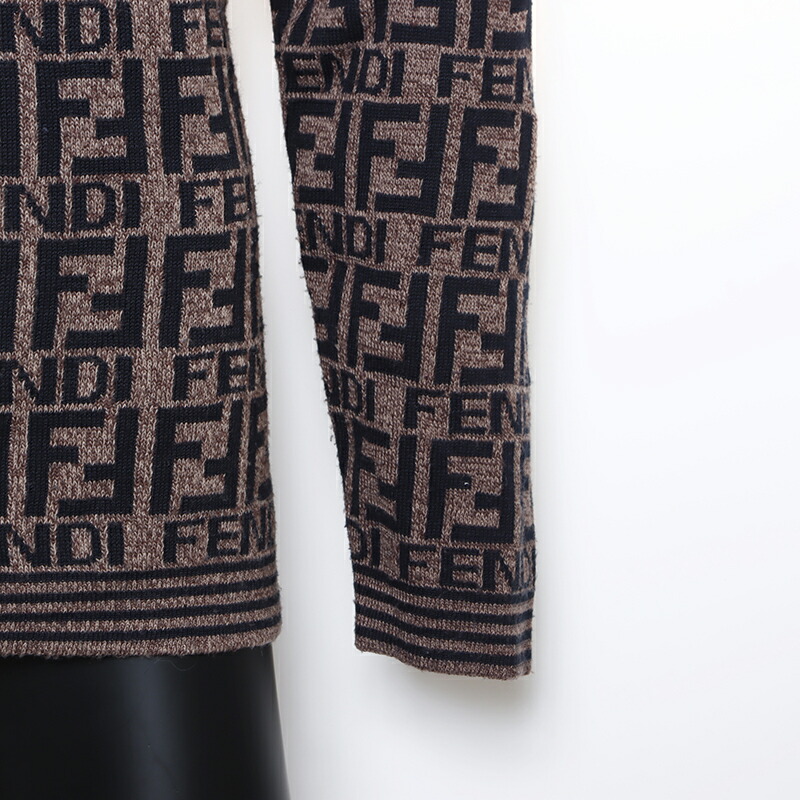 楽天市場】フェンディ FENDI ズッカ柄 セーター モックネック ニット