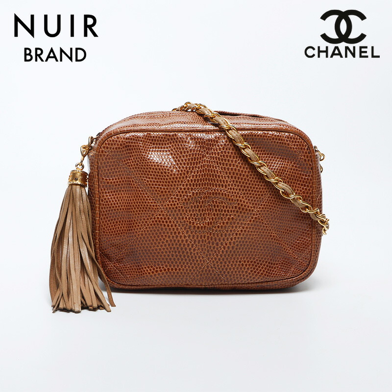 楽天市場】シャネル CHANEL リザード フリンジ チェーン ショルダー