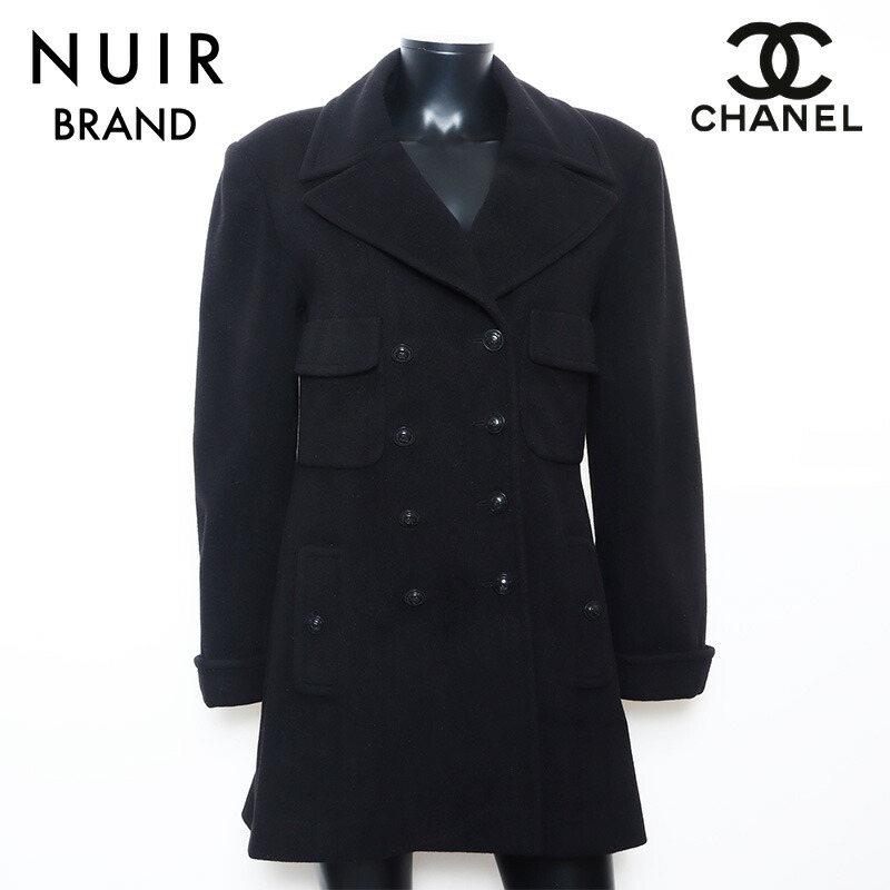 楽天市場】シャネル CHANEL ダブル ココボタン コート ブラック