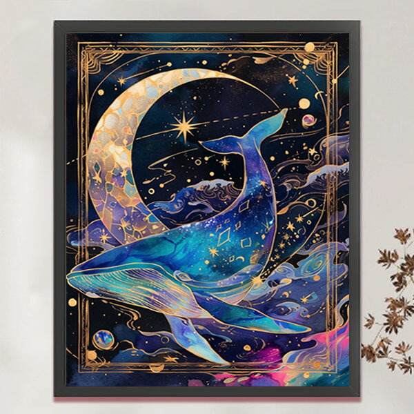 楽天市場】中級 フル ダイヤモンドアート キット ビーズ刺繍 鯨 クジラ