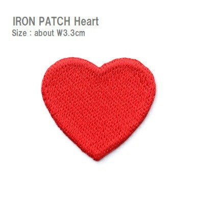 楽天市場】ワッペン ハート 最大横幅3.3×高さ2.8cm前後 赤色 M