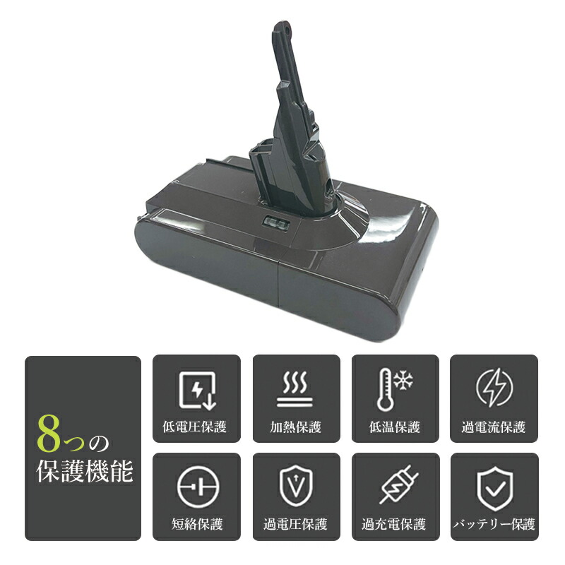楽天市場】【即納】【最大1年半保証つき】ダイソン v8 バッテリー 大