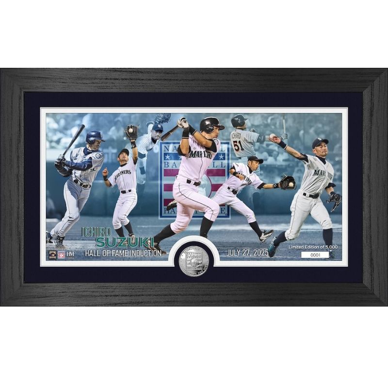 楽天市場】イチロー 米野球殿堂入記念コイン 額縁入り 写真 殿堂入り