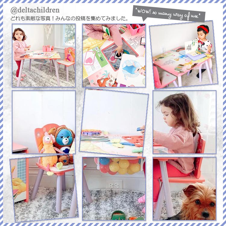 楽天市場】ディズニー プリンセス テーブル＆チェア 収納付き 3点