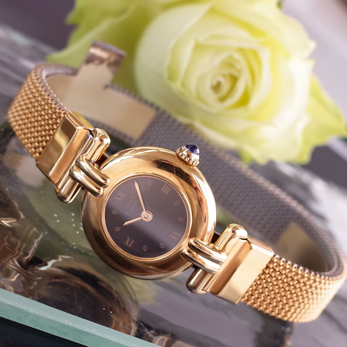 楽天市場】カルティエ マストコリゼ W590002 黒文字盤 ヴェルメイユ