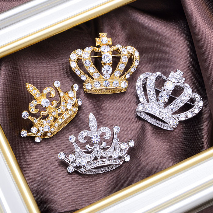 楽天市場】【期間限定60%OFF！】 ブローチ 王冠 クラウン キング