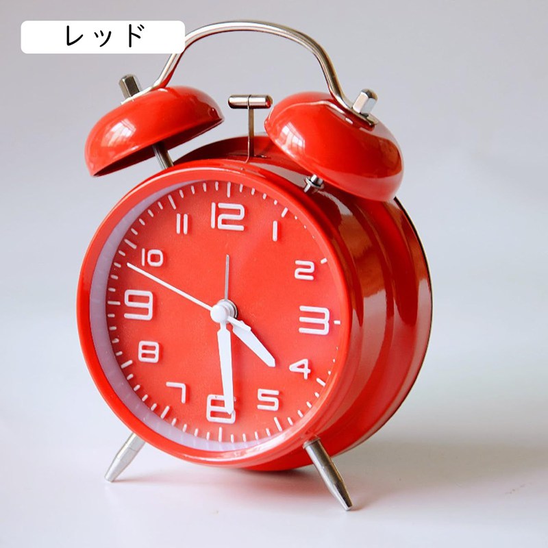 楽天市場】ツインベル付き めざまし時計 グリーン 小さな目覚まし時計