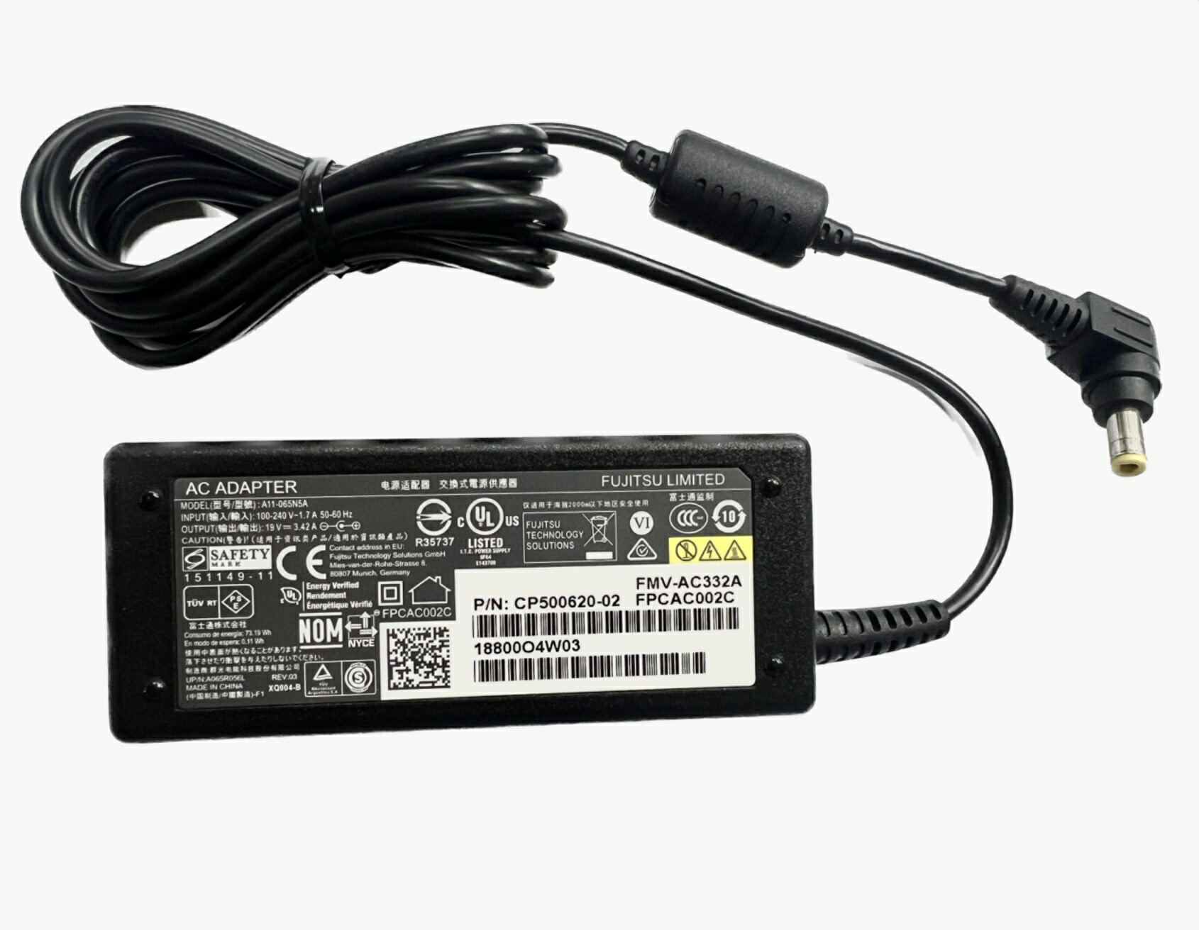 楽天市場】純正新品 富士通 ACアダプタ FMV-AC332A、A11-065N5A 充電