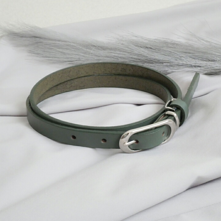 楽天市場】ベルト レディース 本革 日本製 細め 15ミリ幅 シルバー