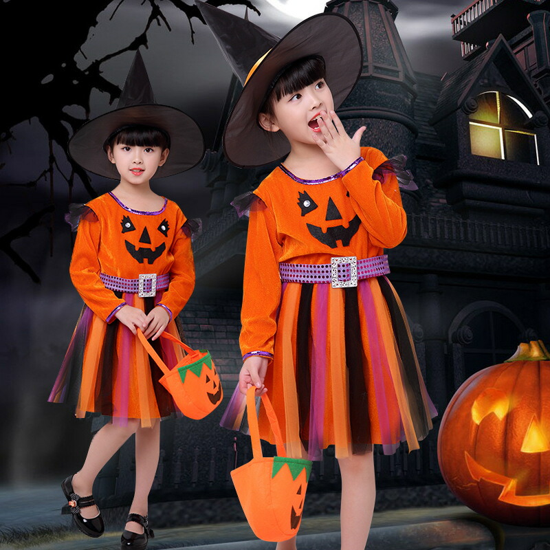 楽天市場】ハロウィン 衣装 子供 かぼちゃ 女の子 ベビー キッズ 100