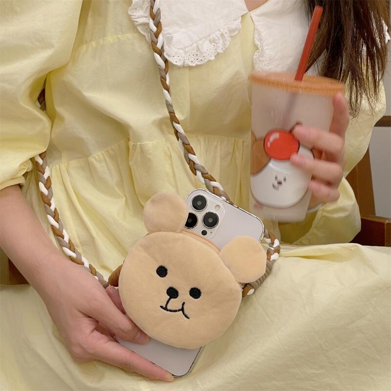 楽天市場】クマ 挟むだけ スマホショルダー クリップ 可愛い ニミ財布
