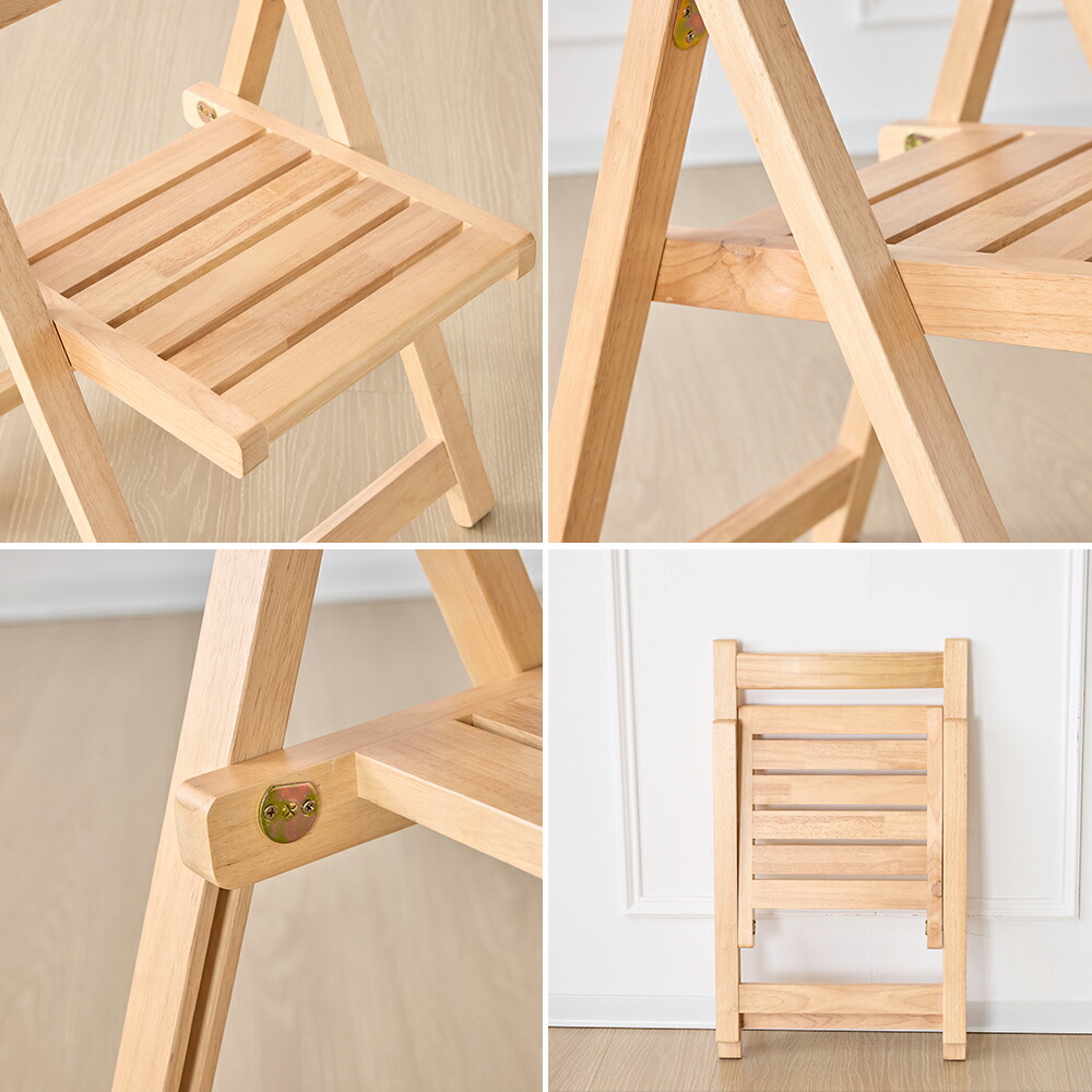 楽天市場】「完成品」折りたたみ椅子 ダイニングチェア 天然木 単脚/2
