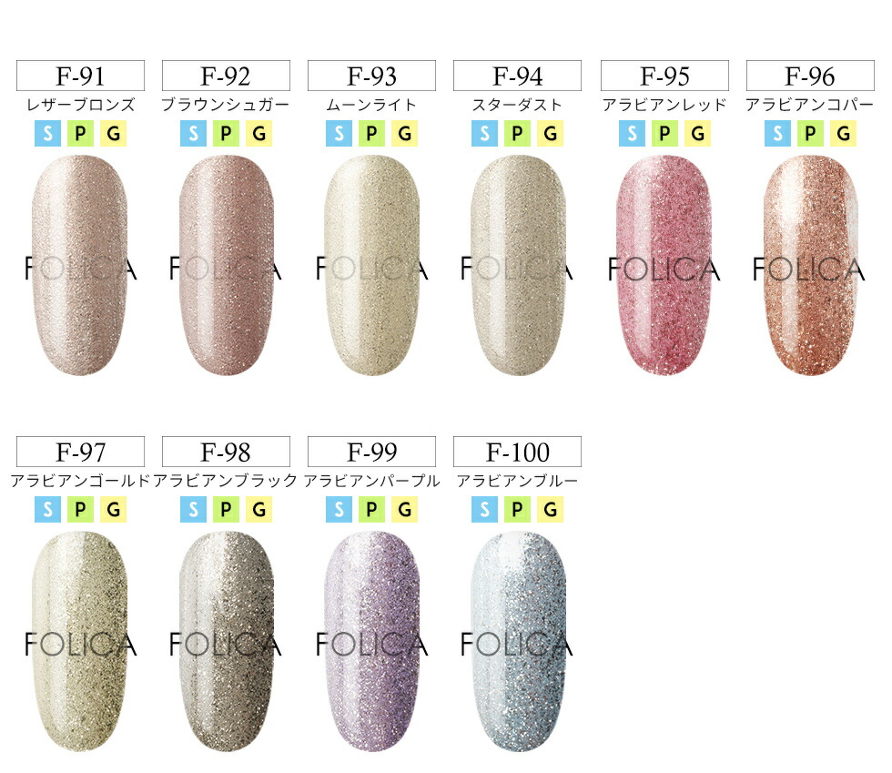 楽天市場】メール便送料無料 Folica(フォリカ)カラージェル5個セット