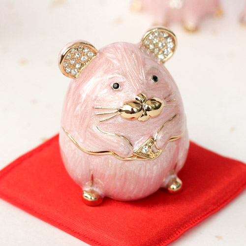 楽天市場】ねずみ（子） ジュエリーボックス 赤いおざぶ付き 干支