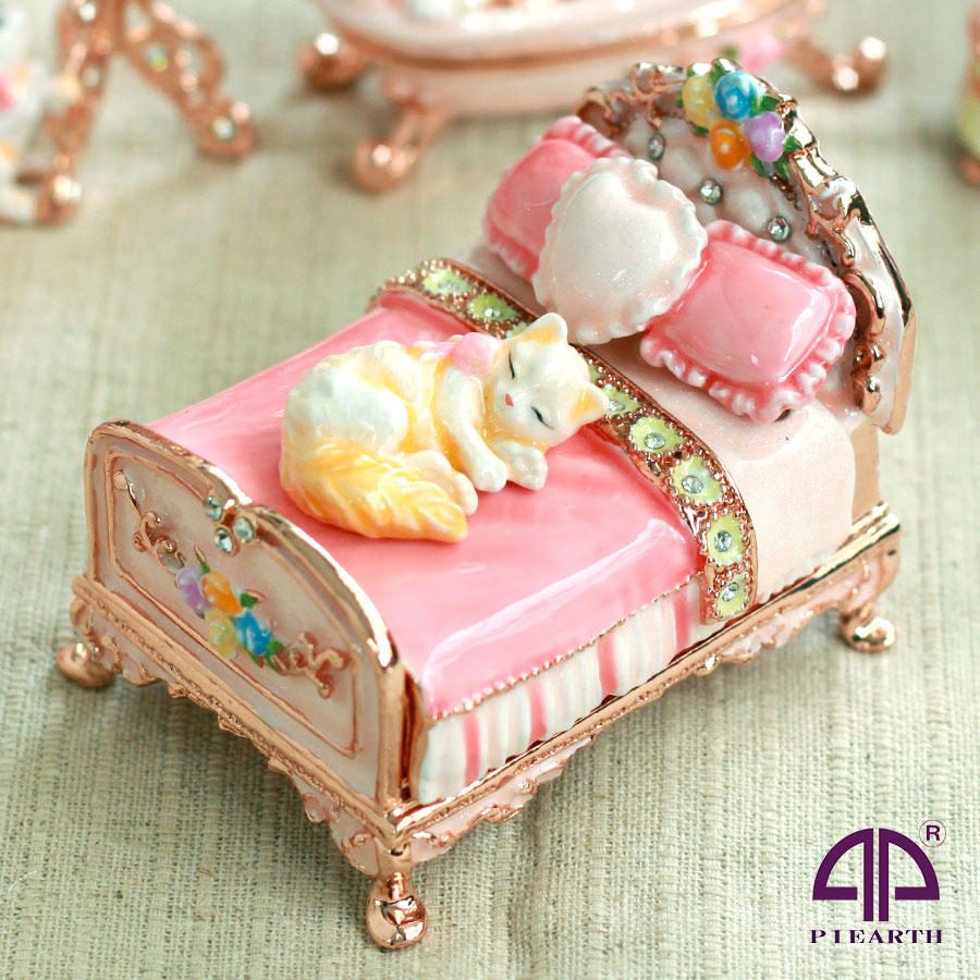 楽天市場】【正規品】 ミニチュアベッド ミニチュア家具 猫 ジュエリー