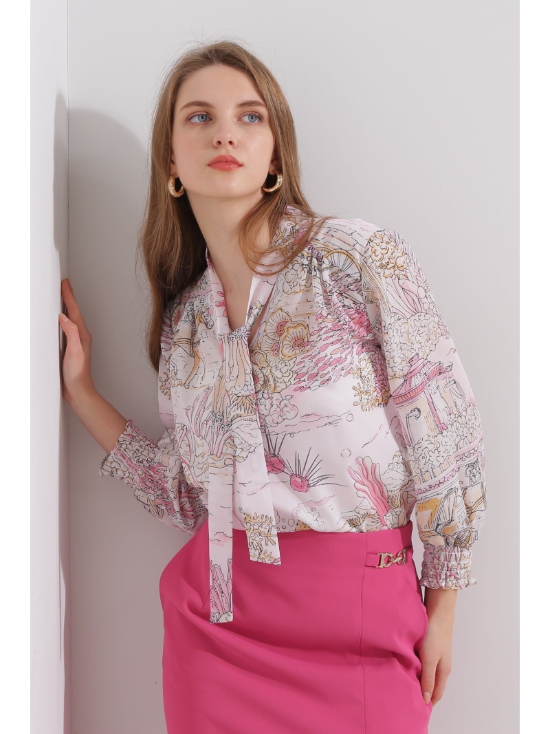 楽天市場】【SALE／50%OFF】◇ノーティカルプリントブラウス