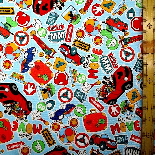 楽天市場】ラミネート 生地 キャラクター ミッキー マウス （ ブルー系