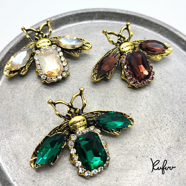 VOGUE BIJOUX 蜂モチーフ ブローチ 希少ヴィンテージ VOGUE BIJOUX 蜂
