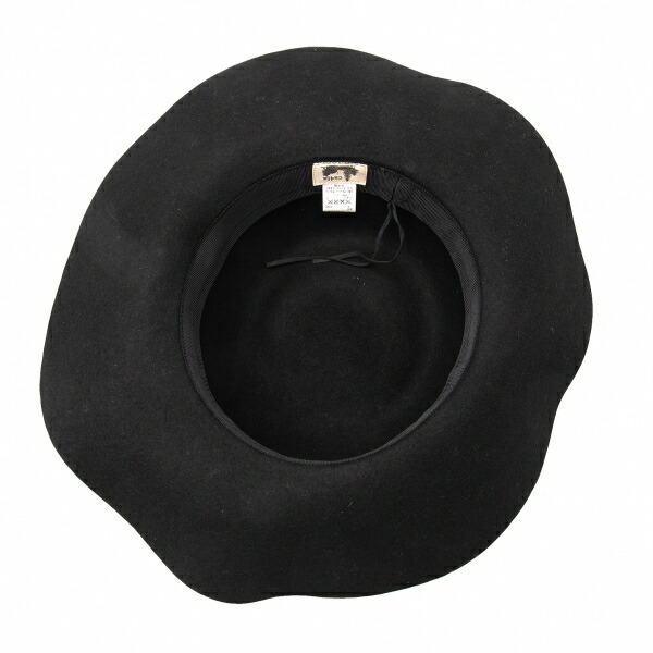 楽天市場】【中古】 カシラCA4LA ステッチリボンウールハット 黒
