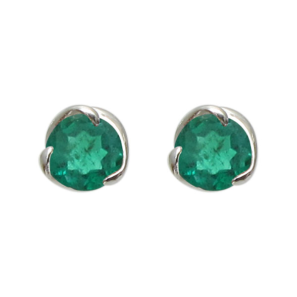 楽天市場】エメラルド ピアス 一粒ピアス レディース K18 18金