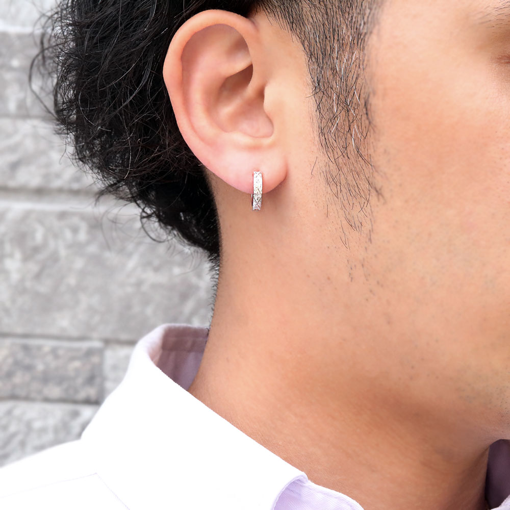 楽天市場】ピアス k18 18金 メンズ フープピアス 片耳用 中折れ