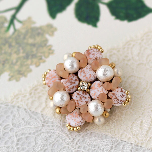 楽天市場】ビーズアクセサリーキット ひし形フラワー・ブローチキット