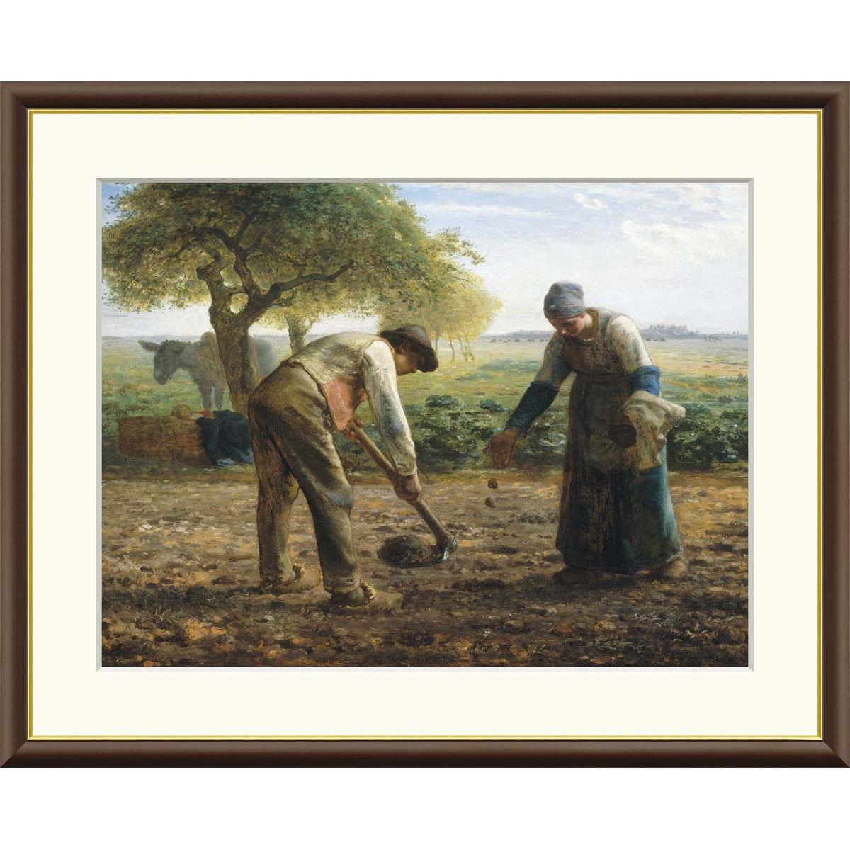 楽天市場】絵画 世界の名画 馬鈴薯植え ジャン＝フランソワ・ミレー 額