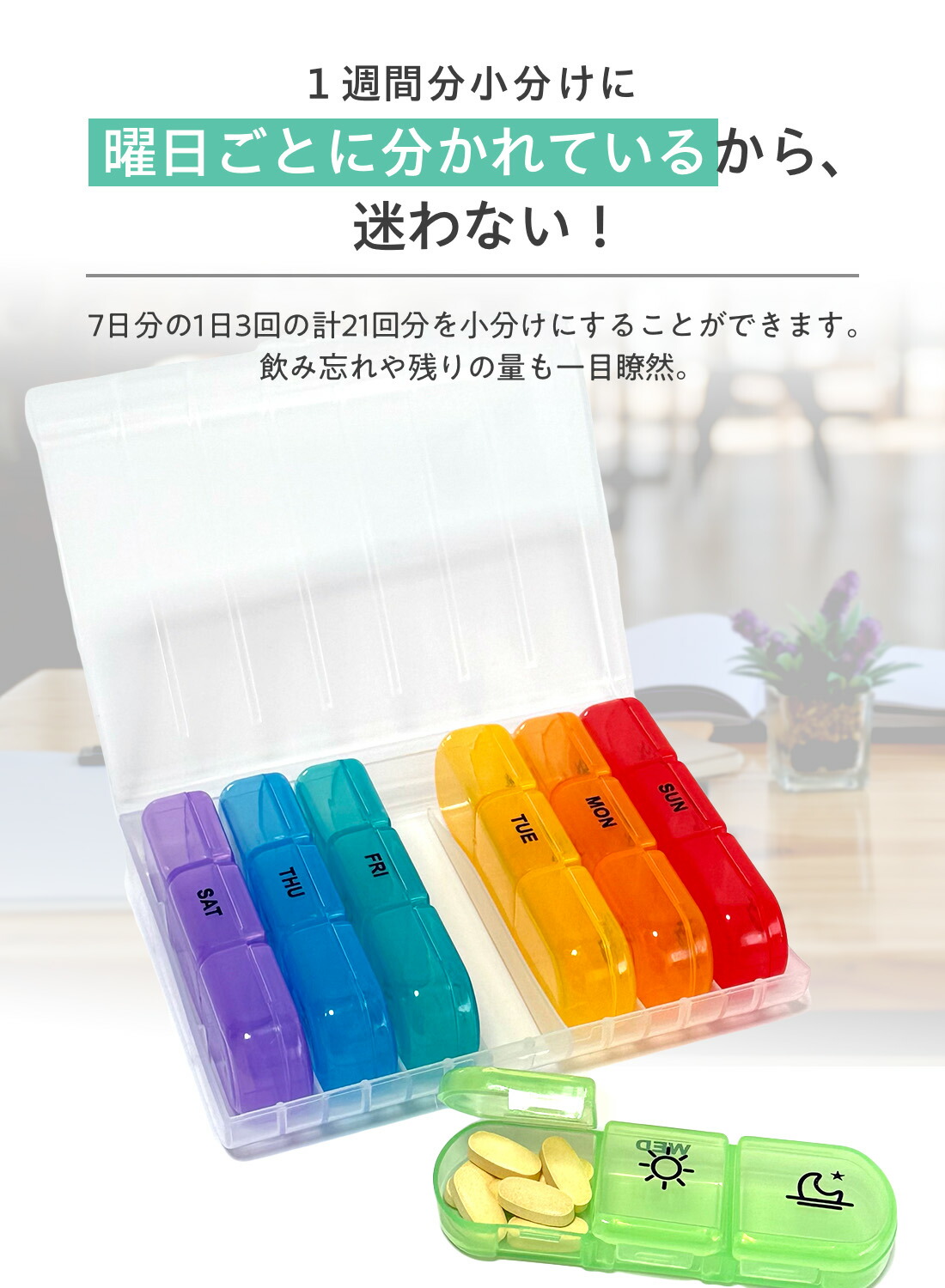 楽天市場】＼最大20％OFF！店内全品対象／ ピルケース 1週間 1日3回