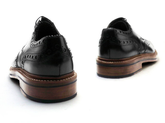 楽天市場】グレンソン 靴 アーチー ウィングチップ ブラック カーフ